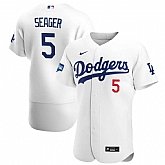 Dodgers 5 Corey Seager White Nike 2020 World Series Champions Flexbase Jersey Dzhi,baseball caps,new era cap wholesale,wholesale hats